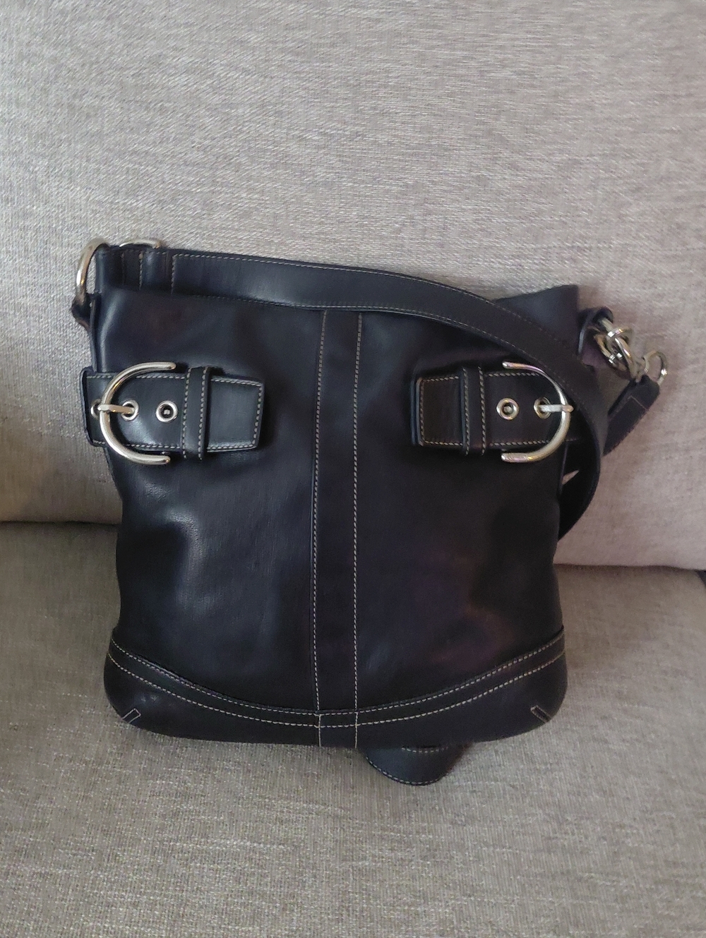 Coach Soho Black Leather Shoulders ,Crossbody Bag